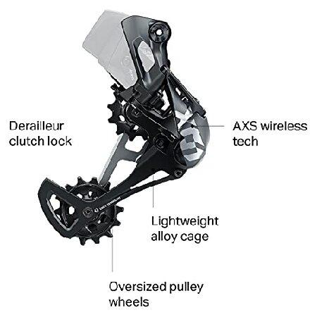 SRAM X01 Eagle AXSリアディレイラー - 12速、ロングケージ、最大52t