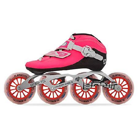 Bont Inline Speed Skating Racing - Lunaスケートブーツ + 2PF 6061フレーム + エレメンタルホイール + ABEC7ベアリング - ユース - 男の子 - ガールズ - メン_1