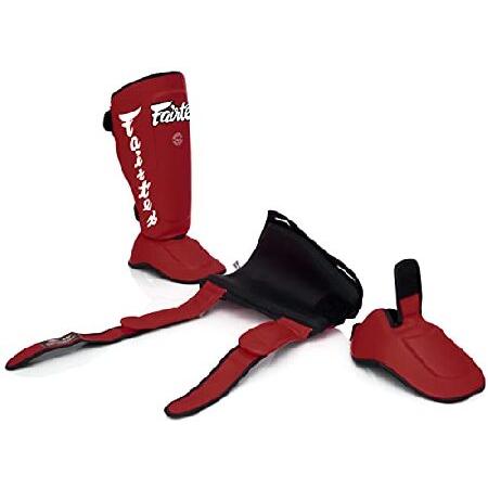 Fairtex ムエタイ シンガード SP7 ブラック シン保護 ムエティア MMA K1用 S レッドの画像