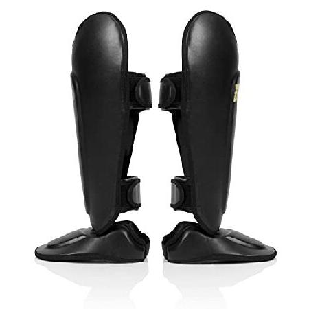 Fairtex SP8 Muay Thai Shin Guards for Men, Women, Kids | Shin Guards Made with Syntek Leather ＆ are Premium, Lightweight ＆ Durable | Expanded Side Pの画像