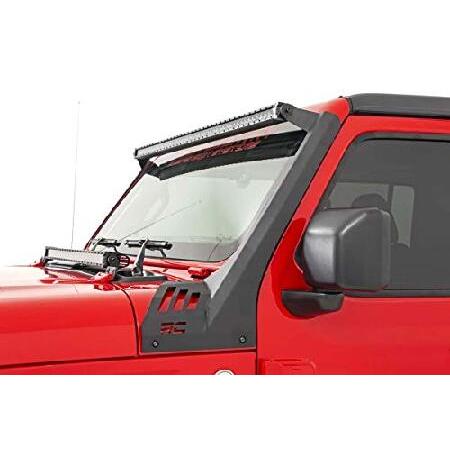 Rough Country 50インチ LED 上部フロントガラスキット 18-23 Jeep JL/JT | ブラック - 70065