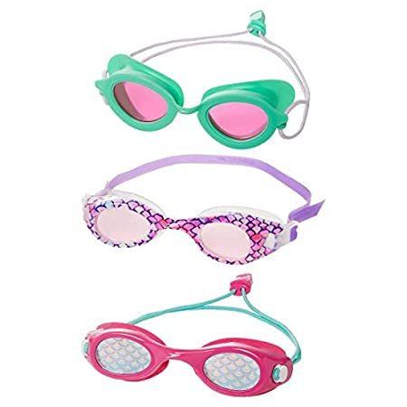 Speedo Kids Swim Goggles Triple Goggle Pack ~ Fun Prints (Lime， Mermaid， Pi