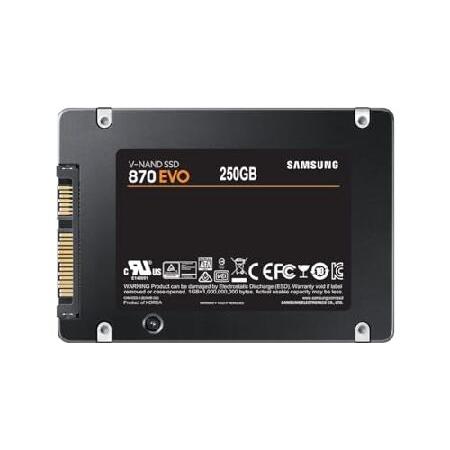 SAMSUNG SSD 870 EVO 250GB フォームファクター 2.5インチ インテリジェントターボライト マジシャン6ソフトウェア ブラックの画像