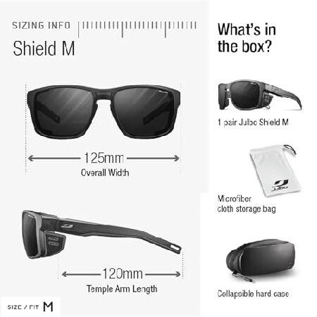 Julbo Shield M ユニ サングラス (1パック), 半透明ブラック。, 54の画像