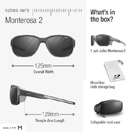 Julbo Monterosa 2 Mountain Sunglasses - Black/Brown Frame - Brown Lens (REACTIV 2-4 Polarized)の画像