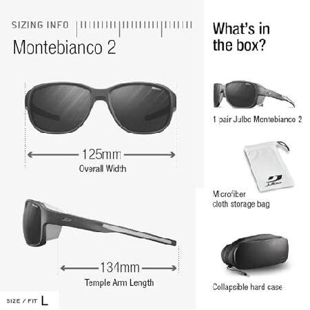 Julbo Montebianco 2 Mountain Sunglasses - Black Frame - Brown Lens (REACTIV 2-4 Polarized)の画像
