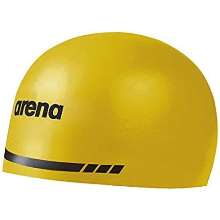 Arena 3D Soft Silicone Unisex Swim Cap for Women and Men， Yellow， X-Large