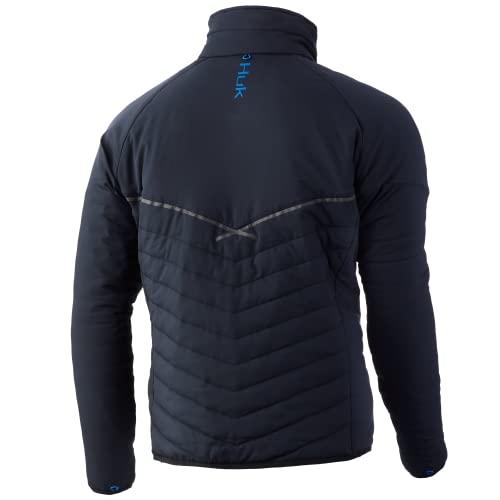 【最安値】 HUK Men´s Standard ICON X Puffy Wind & Water Resistant Jacket， Black， Small
