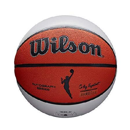 WILSON WNBA 記念シリーズ サインバスケットボール - サイズ6 - 28.5インチ ホワイト/オレンジ