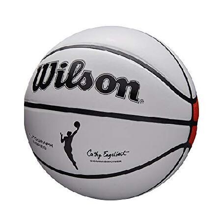 WILSON WNBA 記念シリーズ サインバスケットボール - サイズ6 - 28.5インチ ホワイト/オレンジ