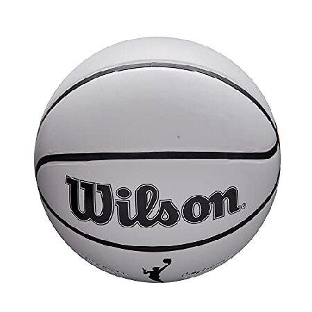 WILSON WNBA 記念シリーズ サインバスケットボール - サイズ6 - 28.5インチ ホワイト/オレンジ