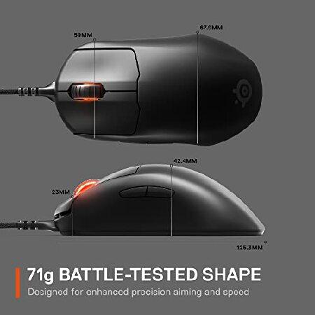 SteelSeries Esports FPS Gaming Mouse - Ultra Lightweight 69g - Prime Edition - 5 Programmable Buttons - 18K CPI TrueMove Pro Sensor - Magnetic Optical_2