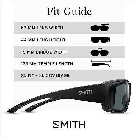 Smith Guide's Choice XL サングラス - 偏光 エクストララージ パフォーマンス スポーツ アクティブ サングラス - 男女兼用， マットブラック/クロマポップガラス