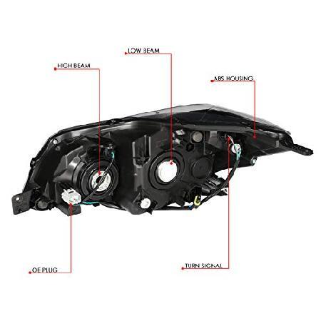 DNA Motoring OEM-HL-0127-R クロム工場スタイル 右助手席ヘッドライトヘッドランプ 2014-2016 フォレスター対応 クリアレンズ/アンバーリフレクター_4