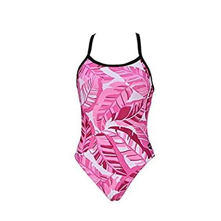 Arena Women´s Standard Print Challenge Back One Piece Swimsuit， Pink Tropic