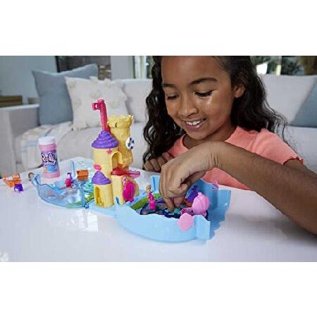 Polly Pocket Bubble Aquarium Playset with Polly ＆ Mermaid Micro Dolls， 2 Bubble-Making Features， Bubble Solution ＆ 18 Accessories， Pop ＆ Swap Piece_1