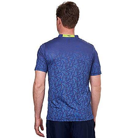 [Butterfly] 卓球シャツ Athletic Shirt メンズ ブルー。 4X-Small