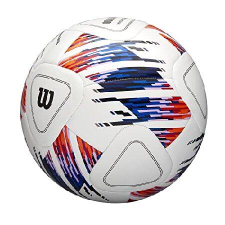 WILSON NCAA Vivido レプリカ サッカーボール サイズ4 ホワイト/オレンジ/パープルの画像