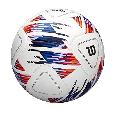 WILSON NCAA Vivido レプリカ サッカーボール サイズ4 ホワイト/オレンジ/パープルの画像