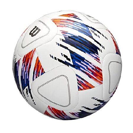 WILSON NCAA Vivido レプリカ サッカーボール サイズ4 ホワイト/オレンジ/パープルの画像