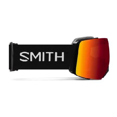 Smith I/O MAG XL スノーゴーグル (ワンサイズ、ブラック/ChromaPop サンレッドミラー+ボーナスレンズ)_3