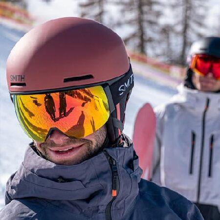 Smith Optics I/O MAGユニスノーウィンターゴーグル - ブラック、ChromaPop サンレッドミラー
