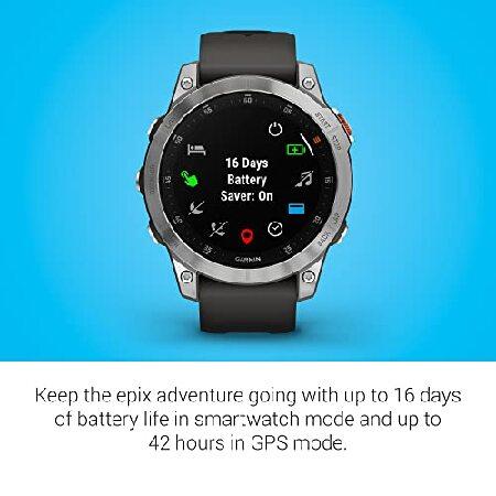 Garmin epix Gen 2, Premium active smartwatch, touchscreen AMOLED display, Adventure Watch with Advanced Features, Slate Steelの画像