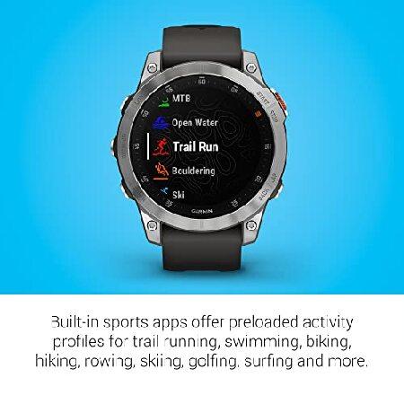 Garmin epix Gen 2, Premium active smartwatch, touchscreen AMOLED display, Adventure Watch with Advanced Features, Slate Steelの画像