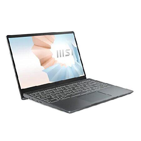 MSI Modern 14 14" Ultra Thin and Light Professional Laptop Intel Core i7-1195G7 Iris Xe 8GB 512GB NVMe SSD Win11 - Gray (B11MOU-1025)の画像
