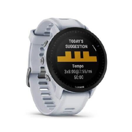 Garmin Forerunner(R) 955, GPS Running Smartwatch, Tailored to Triathletes, Long-Lasting Battery, Whitestoneの画像