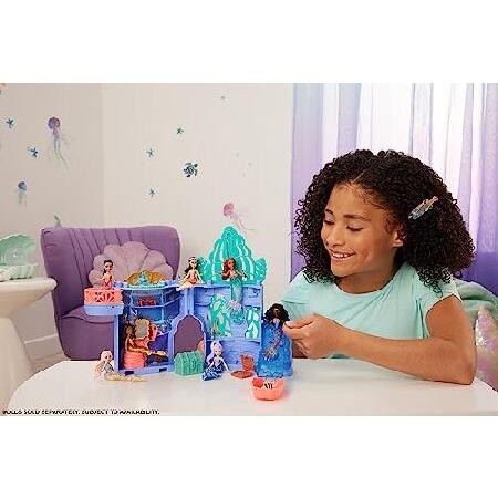 Mattel Disney The Little Mermaid Storytime Stackers Ariel’s Grotto Playset， Stackable Dollhouse with Small Doll ＆ 10 Accessories_1