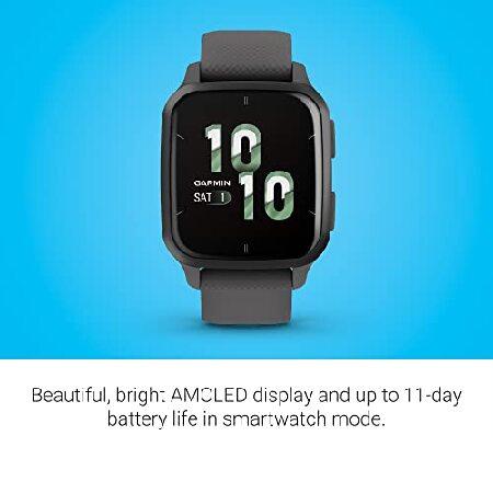 Garmin Venu(R) Sq 2 GPS Smartwatch, All-Day Health Monitoring, Long-Lasting Battery Life, AMOLED Display, Slate and Shadow Grayの画像