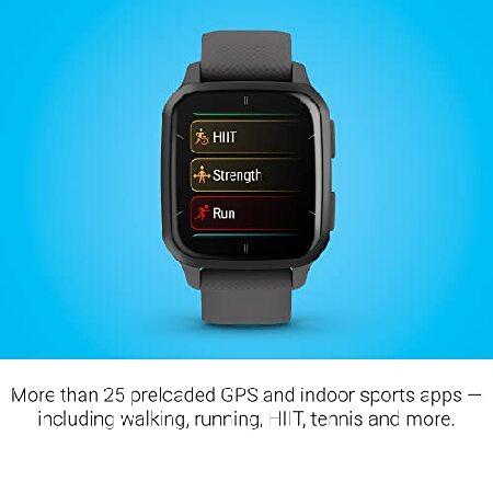 Garmin Venu(R) Sq 2 GPS Smartwatch, All-Day Health Monitoring, Long-Lasting Battery Life, AMOLED Display, Slate and Shadow Grayの画像