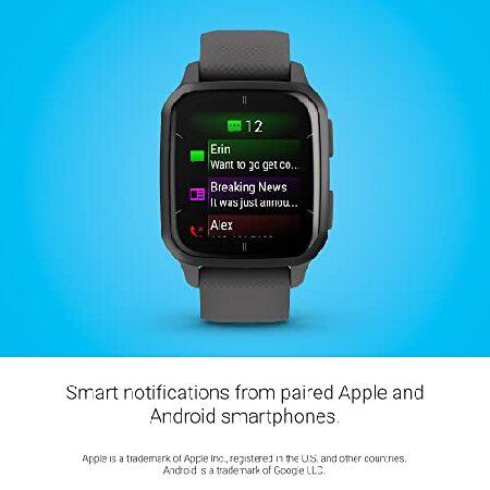 Garmin Venu(R) Sq 2 GPS Smartwatch, All-Day Health Monitoring, Long-Lasting Battery Life, AMOLED Display, Slate and Shadow Grayの画像