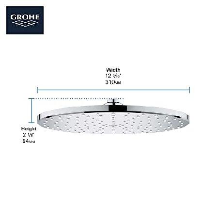 GROHE 265692430 レインシャワー シャワーヘッド ブラックマットの画像