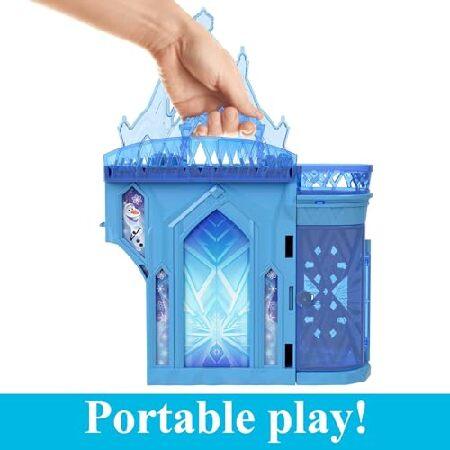 Mattel Disney Frozen Toys， Elsa Ice Palace Storytime Stackers， Castle Doll House Playset， Small Doll ＆ 8 Accessories， Inspired by the Movie