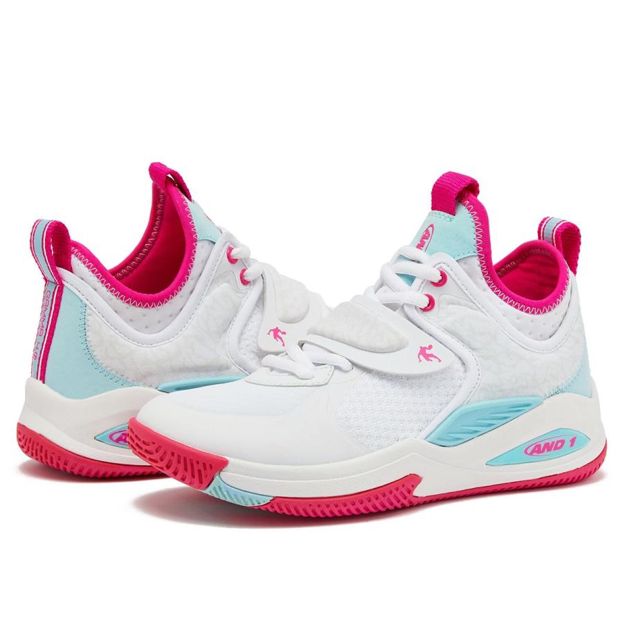AND1 Gamma 4.0 SS Girls ＆ Boys Basketball Shoes, Kids Youth Shoes Low Top Cool Basketball Sneakers Lace Up with Strap- White/Dark Pink, 11 Little Kid｜awa-outdoor｜06