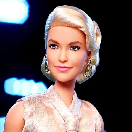 Barbie Signature Fashion Doll， Rebecca from Ted Lasso in Elegant Blouse ＆ Black Slacks， Collectible with Displayable Packaging