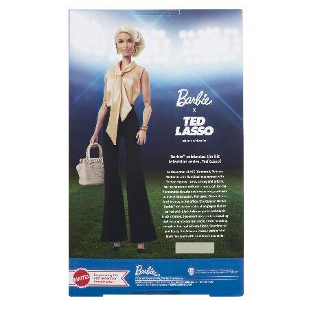 Barbie Signature Fashion Doll， Rebecca from Ted Lasso in Elegant Blouse ＆ Black Slacks， Collectible with Displayable Packaging