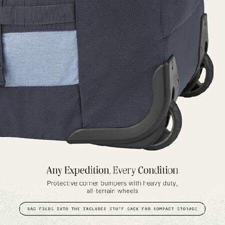 Eagle Creek 荷物運搬機 車輪付きダッフル トラベルバッグ バックパックストラップとハンドル付き ロック可能なU蓋開口部 エンドコンパートメント 圧縮ストラッの画像