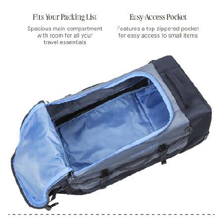 Eagle Creek 荷物運搬機 車輪付きダッフル トラベルバッグ バックパックストラップとハンドル付き ロック可能なU蓋開口部 エンドコンパートメント 圧縮ストラッの画像