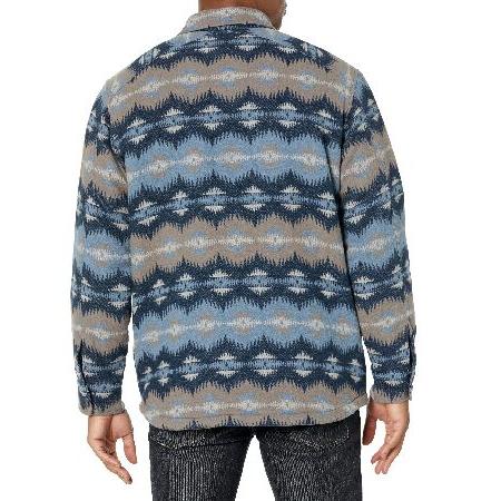 Pendleton Men's Sherpa Lined Shirt Jacket, Tye River Blue, Mediumの画像