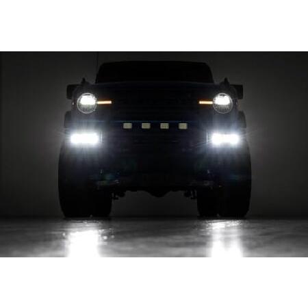 Rough Country DRL Triple LED Fog Light Kit for Ford Bronco (2021-2024) - Amber DRL_5