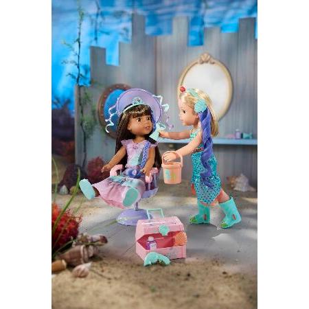 American Girl WellieWishers 14.5-inch Doll Seashell Salon Playset with Hair Extensions that Change Color， For Ages 4+_1