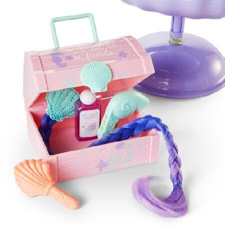 American Girl WellieWishers 14.5-inch Doll Seashell Salon Playset with Hair Extensions that Change Color， For Ages 4+_3