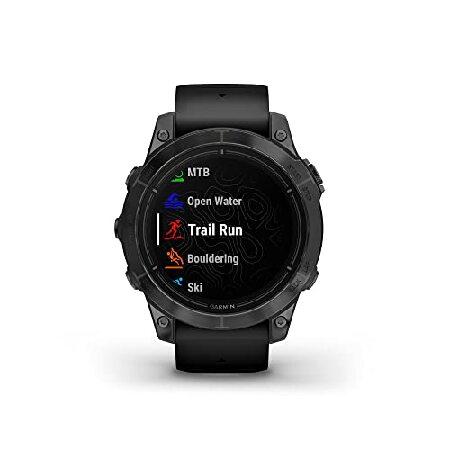 Garmin epix Pro (Gen 2), 47mm, High Performance Smartwatch, Advanced Training Technology, Built-in Flashlight, Slate Gray with Black Bandの画像