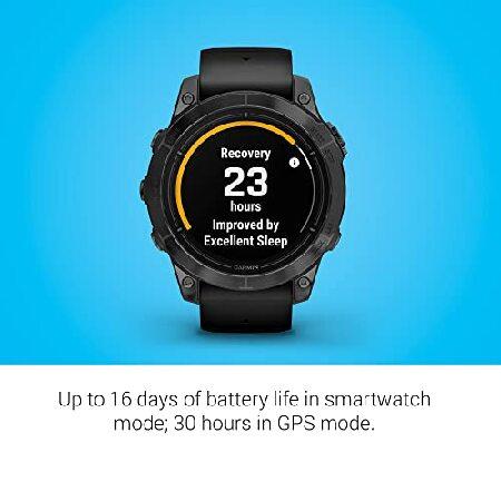 Garmin epix Pro (Gen 2), 47mm, High Performance Smartwatch, Advanced Training Technology, Built-in Flashlight, Slate Gray with Black Bandの画像