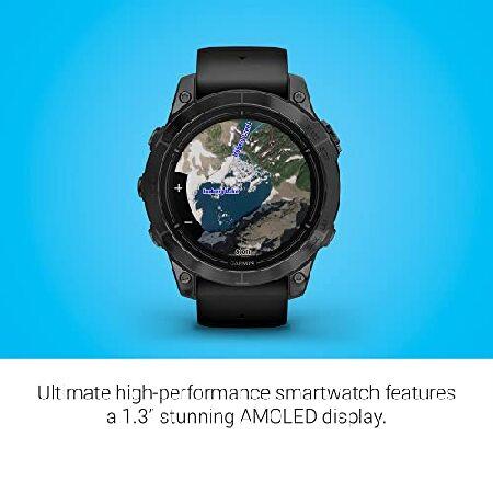 Garmin epix Pro (Gen 2), 47mm, High Performance Smartwatch, Advanced Training Technology, Built-in Flashlight, Slate Gray with Black Bandの画像