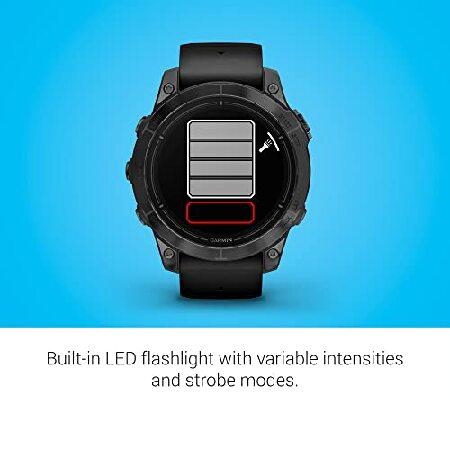 Garmin epix Pro (Gen 2), 47mm, High Performance Smartwatch, Advanced Training Technology, Built-in Flashlight, Slate Gray with Black Bandの画像