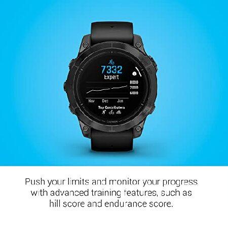 Garmin epix Pro (Gen 2), 47mm, High Performance Smartwatch, Advanced Training Technology, Built-in Flashlight, Slate Gray with Black Bandの画像
